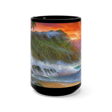 Load image into Gallery viewer, Living in Paradise, By Robert Thomas, Black Mug 15oz