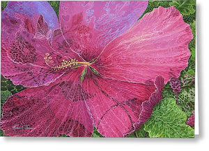 Pink Hibiscus Dream - Greeting Card