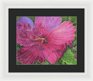 Pink Hibiscus Dream - Framed Print