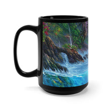 Load image into Gallery viewer, Honu Adventure with Dolphins, By Robert Thomas, Black Mug 15oz