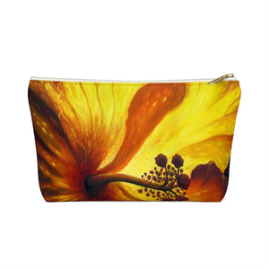 Yellow Hibiscus By Robert Thomas Accessory Pouch w T-bottom