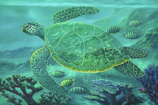 Glass Turtle - Art Print