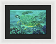 Load image into Gallery viewer, Glass Turtle - Framed Print