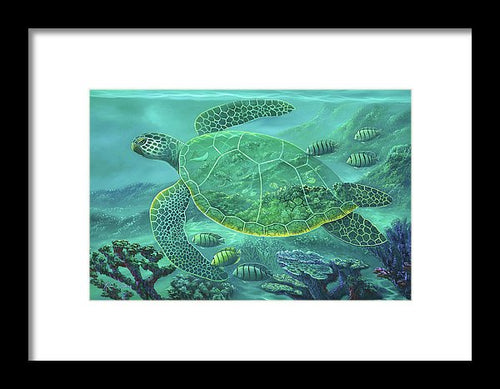 Glass Turtle - Framed Print