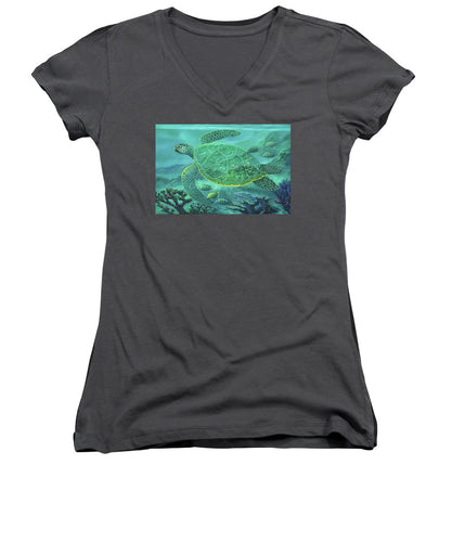 Glass Turtle - Women's V-Neck