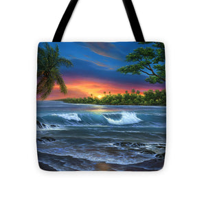 Hawaiian Sunset In Kona - Tote Bag