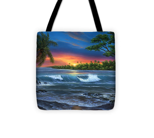 Hawaiian Sunset In Kona - Tote Bag