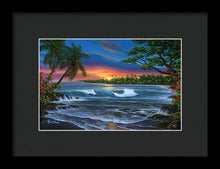Load image into Gallery viewer, Hawaiian Sunset In Kona - Framed Print