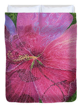 Load image into Gallery viewer, Pink Hibiscus Dream - Duvet Cover