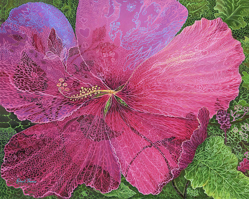 Pink Hibiscus Dream - Art Print