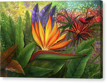 Load image into Gallery viewer, Bird of Paradise with I’iwi Bird  - Canvas Print