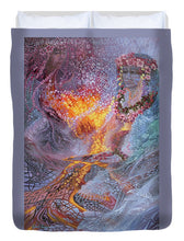 Load image into Gallery viewer, Sisterly Love With Goddess Pele And Namakaokahai - Duvet Cover