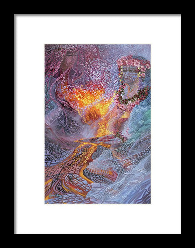 Sisterly Love With Goddess Pele And Namakaokahai - Framed Print
