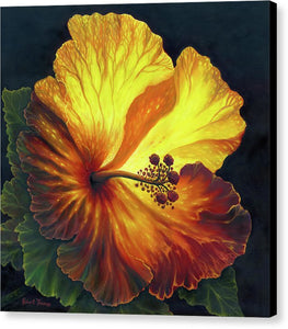 Yellow Hibiscus - Canvas Print