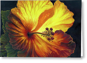 Yellow Hibiscus - Greeting Card