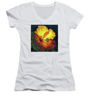 Load image into Gallery viewer, Yellow Hibiscus - Women&#39;s V-Neck