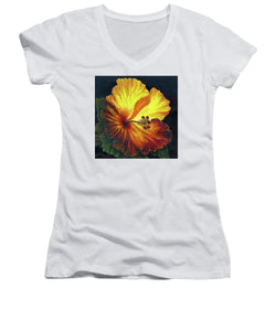Yellow Hibiscus - Women's V-Neck
